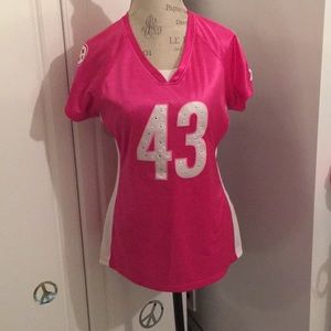 NFL Team Apparel Pink Polamalu Womens Jersey